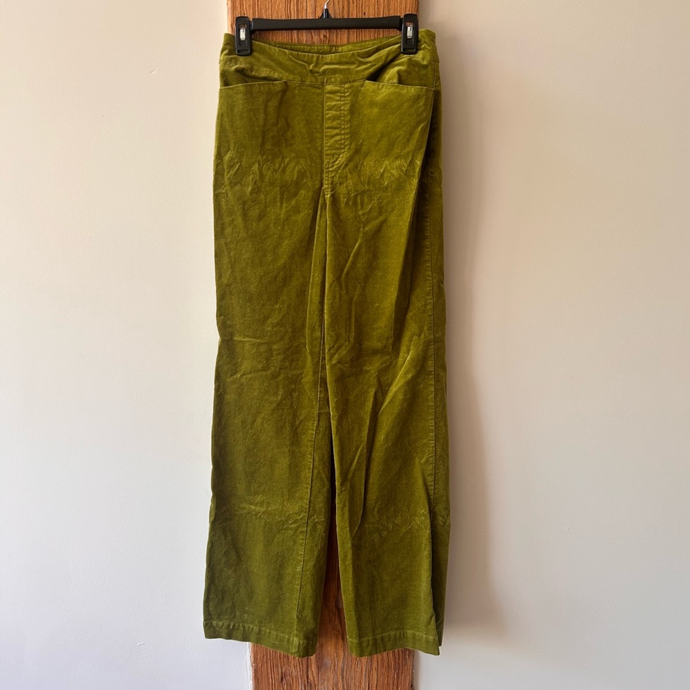 Vintage Velvety Green Wide Leg Jeans